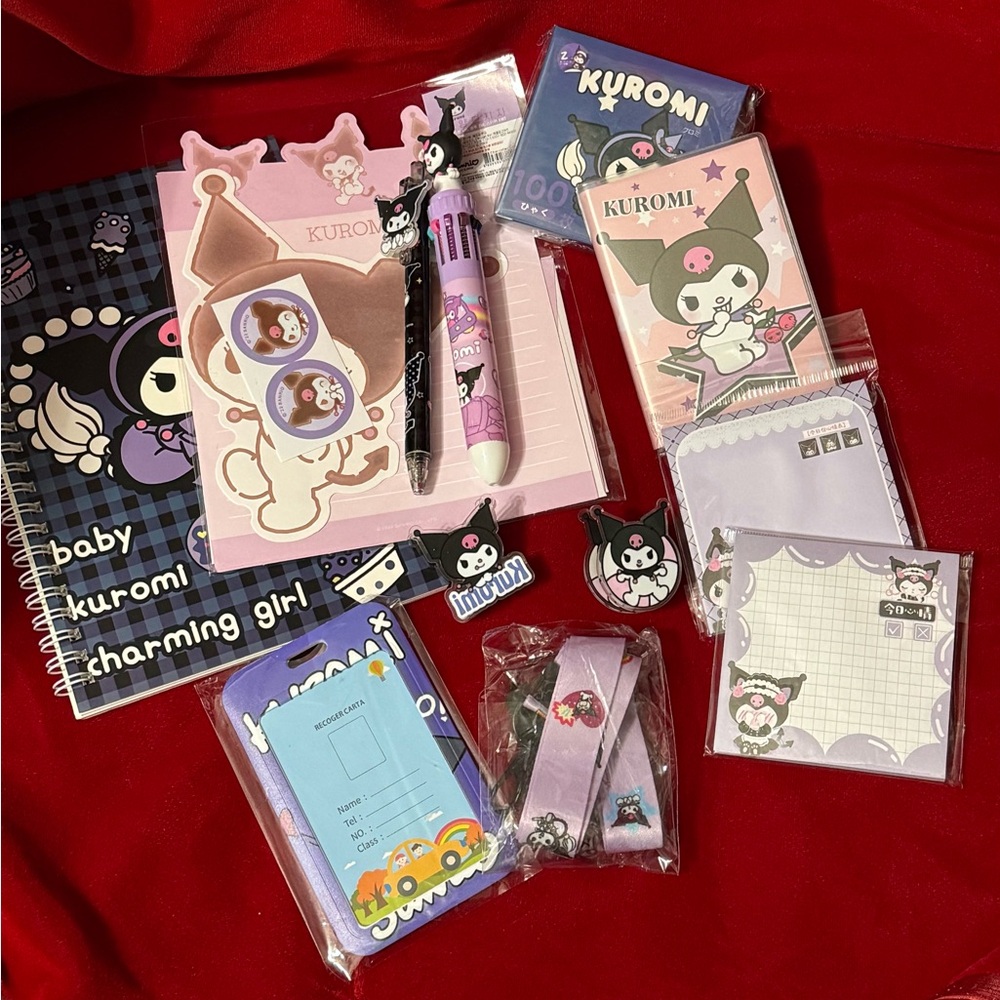 Kuromi Stationery Set with Notebook and Accessories- Office Bundle